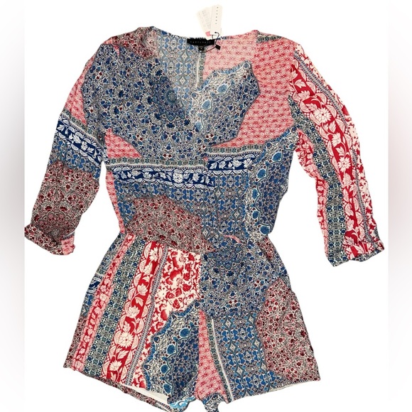 Sanctuary Red White and Blue Romper NWT - Picture 1 of 16